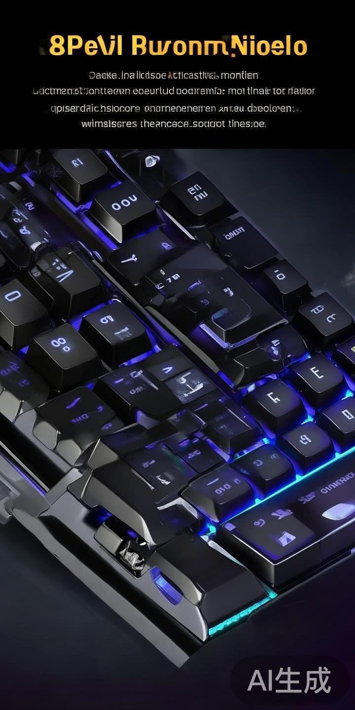 键盘方面，机械电竞键盘采用了金属拨片结构，配备了C